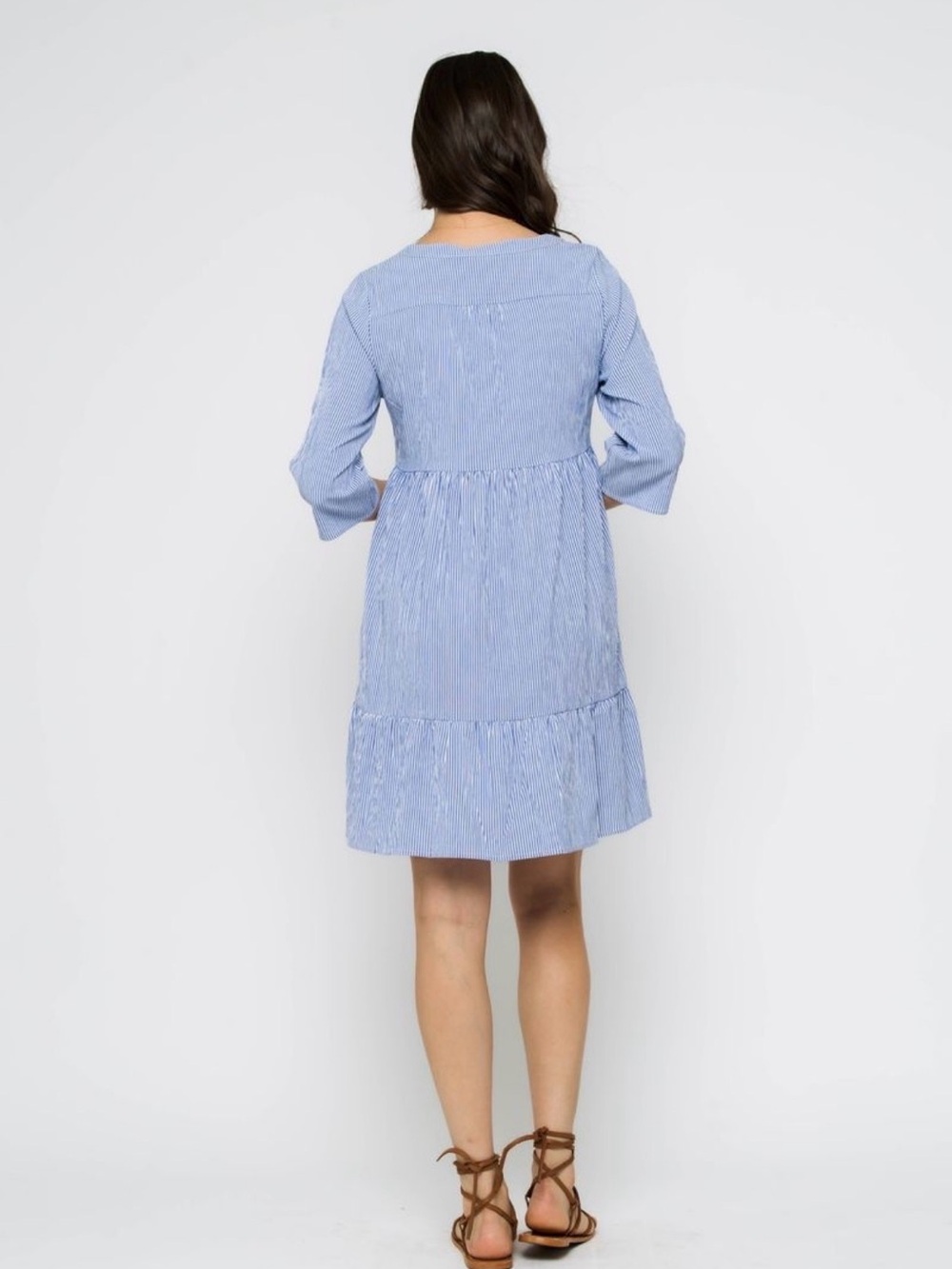 Orb Railroad Stripe Mini Dress (XS) - Picture 2 of 9